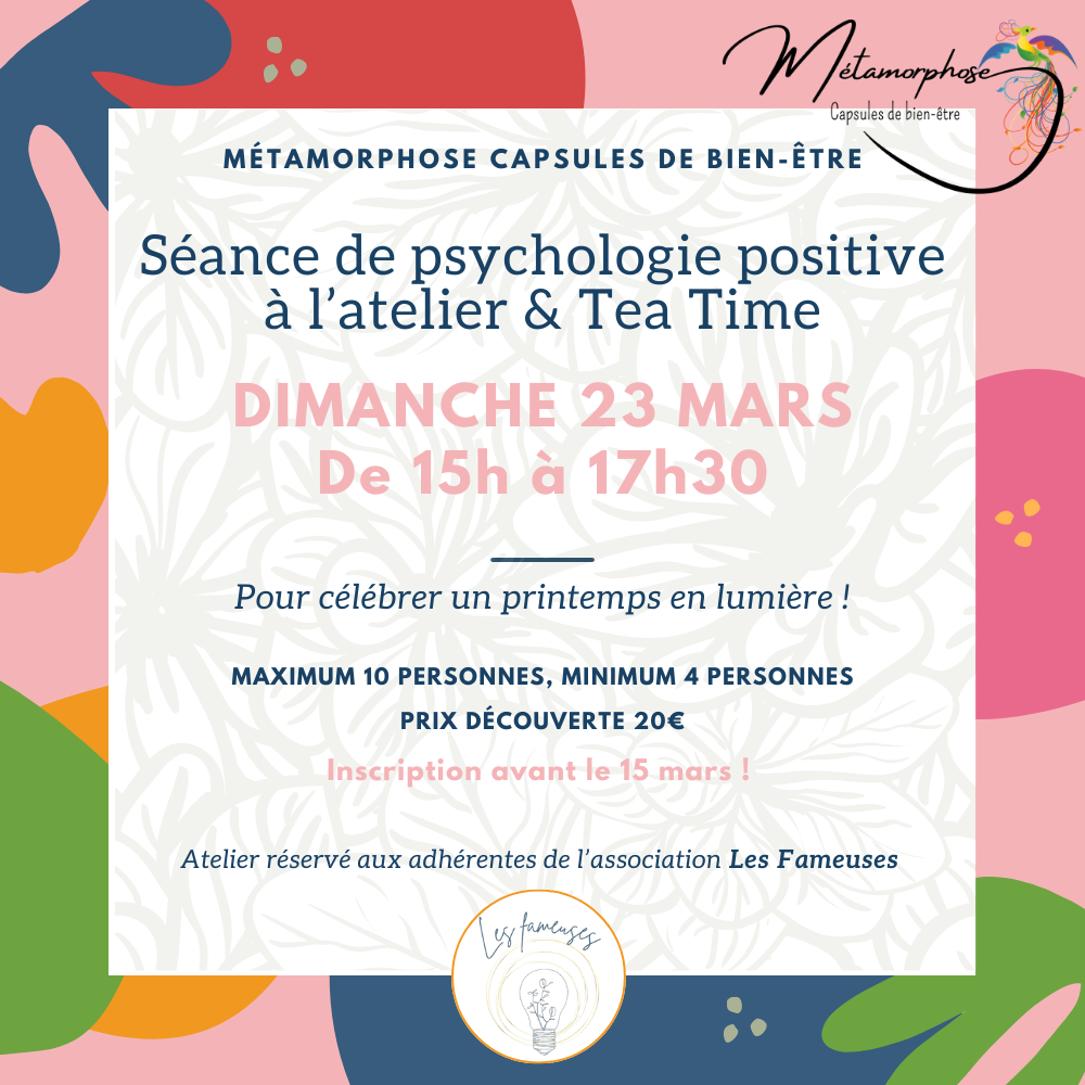 Séance de psychologie positive à l’atelier - Carole Guillot Merle